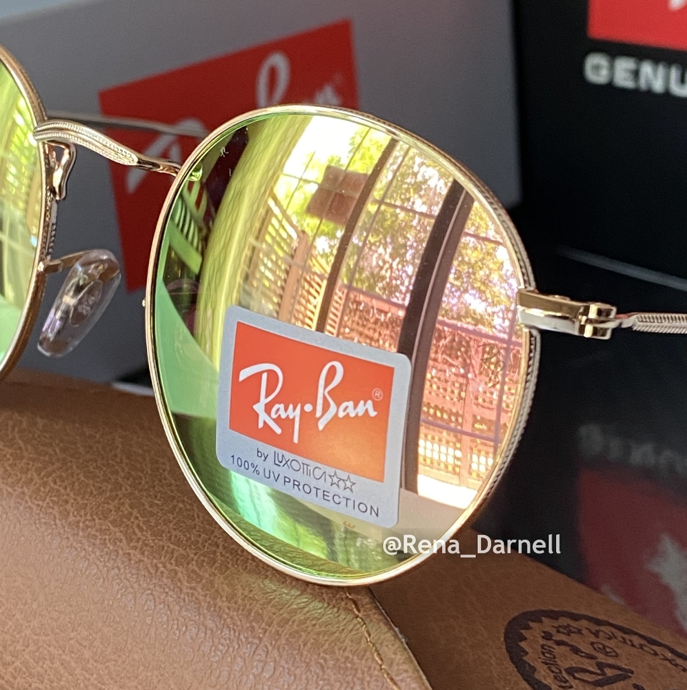 RayBan Round Metal Pink RB3447 Mirror New - Picture 7 of 16